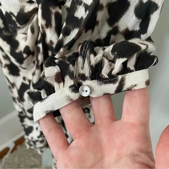 NWT Rails Tyra Midi Dress Blurred Cheetah Print size XS - Picture 8 of 14